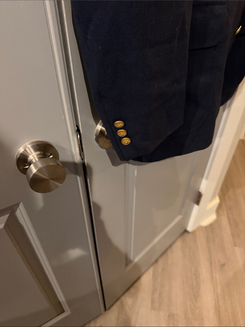 Stafford Navy Blazer with Gold Buttons - Picture 2 of 6